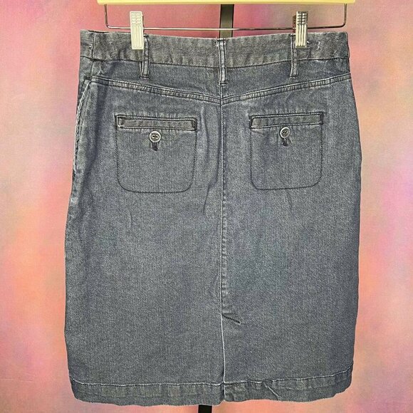 Merona Midi Denim Skirt - Medium Blue - Size 2 - Picture 2 of 5